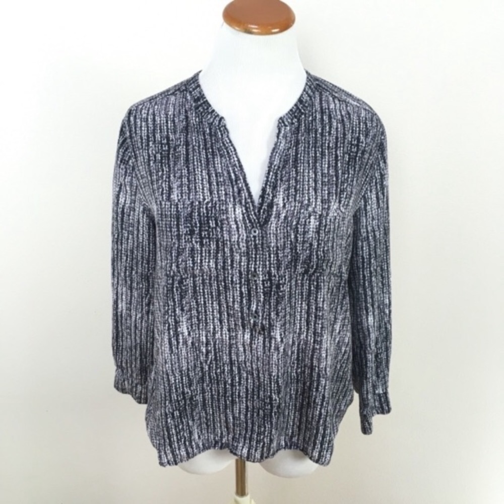 Joie Blouse Top Black White‎ Women’s Sz Medium